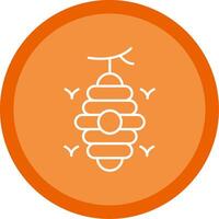 Beehive Line Multi Circle Icon vector