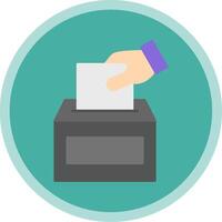 Voting Flat Multi Circle Icon vector