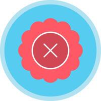 Reject Flat Multi Circle Icon vector