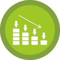 Crash Glyph Multi Circle Icon vector