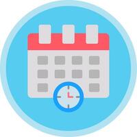 Schedule Flat Multi Circle Icon vector