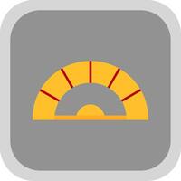 Protractor Flat Round Corner Icon vector