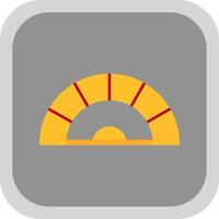 Protractor Flat Round Corner Icon vector