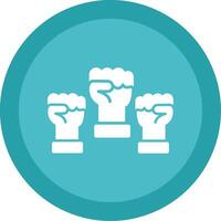 Protest Glyph Multi Circle Icon vector