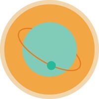 Planet Flat Multi Circle Icon vector
