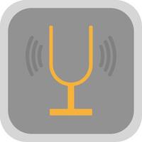 Tuning Fork Flat Round Corner Icon vector