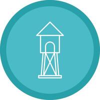 Watchtower Line Multi Circle Icon vector