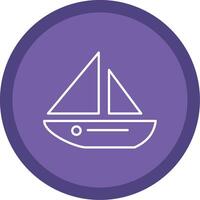 Dinghy Line Multi Circle Icon vector