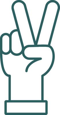 Peace Line Gradient Round Corner Icon