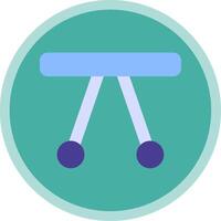 Swinging Cradle Flat Multi Circle Icon vector