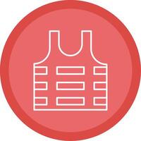 Bullet Proof Vest Line Multi Circle Icon vector