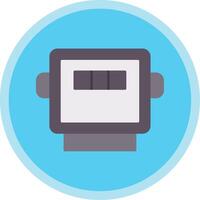 Electric Meter Flat Multi Circle Icon vector