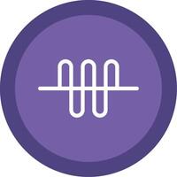 Audio Wave Glyph Multi Circle Icon vector