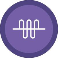 Audio Wave Glyph Multi Circle Icon vector