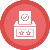 Voting Box Glyph Multi Circle Icon vector