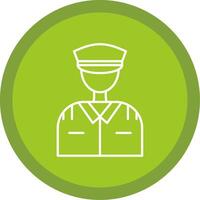 Pilot Line Multi Circle Icon vector