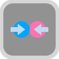 Collision Flat Round Corner Icon vector