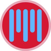 Vertical Align Top Flat Multi Circle Icon vector
