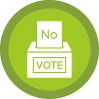 votar No glifo multi circulo icono vector