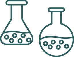 Experiment Line Gradient Round Corner Icon vector