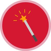 Magic Wand Flat Multi Circle Icon vector