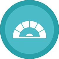 Protractor Glyph Multi Circle Icon vector