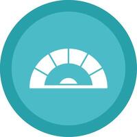 Protractor Glyph Multi Circle Icon vector