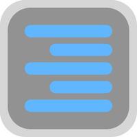 Horizontal Right Align Flat Round Corner Icon vector