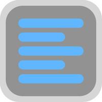 Horizontal Left Align Flat Round Corner Icon vector
