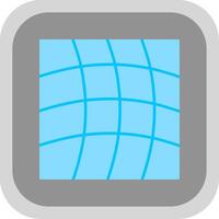 Warp Flat Round Corner Icon vector