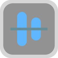 Vertical Align Centre Flat Round Corner Icon vector