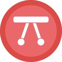 Swinging Cradle Glyph Multi Circle Icon vector