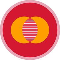Overlap Flat Multi Circle Icon vector