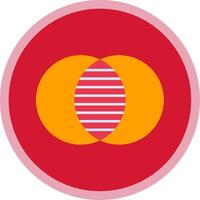 Overlap Flat Multi Circle Icon vector