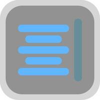 Horizontal Align Flat Round Corner Icon vector