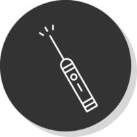 Laser Pen Line Grey Circle Icon vector