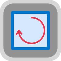 Rotate Flat Round Corner Icon vector