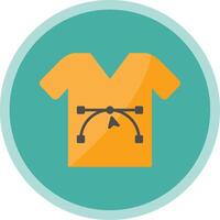 Shirt Design Flat Multi Circle Icon vector