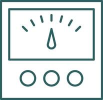 Voltage Indicator Line Gradient Round Corner Icon vector