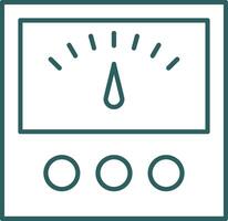 Voltage Indicator Line Gradient Round Corner Icon vector