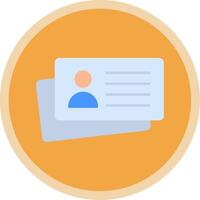 Business Card Flat Multi Circle Icon vector