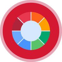 Color Wheel Flat Multi Circle Icon vector