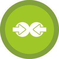 Collision Glyph Multi Circle Icon vector