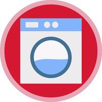Laundry Machine Flat Multi Circle Icon vector