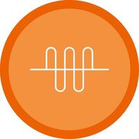 Audio Wave Line Multi Circle Icon vector