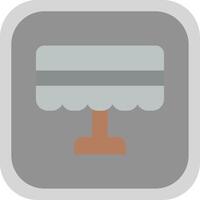 Table Cloth Flat Round Corner Icon vector