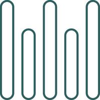 Vertical Align Bottom Line Gradient Round Corner Icon vector