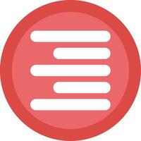 Horizontal Right Align Glyph Multi Circle Icon vector