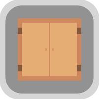 Door Flat Round Corner Icon vector