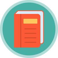 Book Cover Flat Multi Circle Icon vector